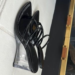 Never work JLo clear heel sandals